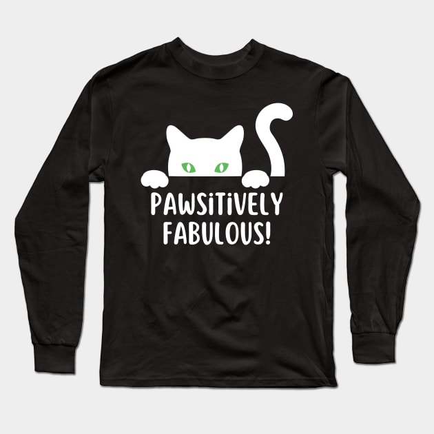 Pawsitively fabulous! Long Sleeve T-Shirt by SplashingInkCo